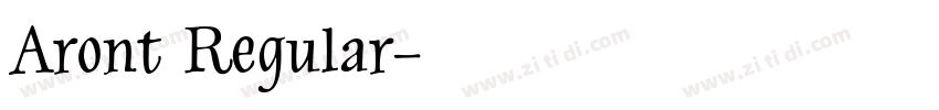 Aront Regular字体转换